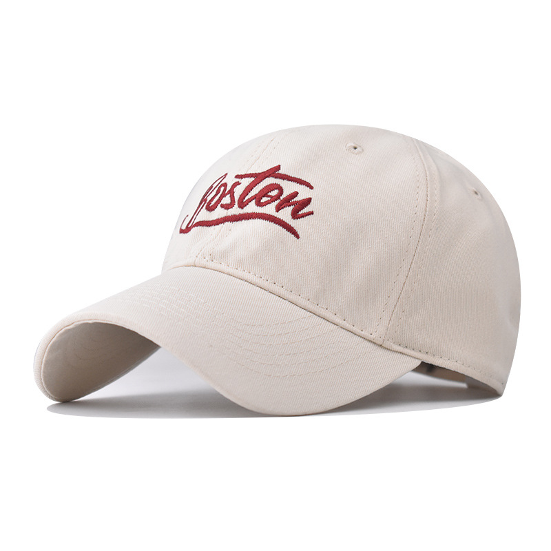 Nuevo algodón transfronterizo al aire libre bordado sombrero de béisbol para hombres y mujeres personalidad sombrero de boca de pato