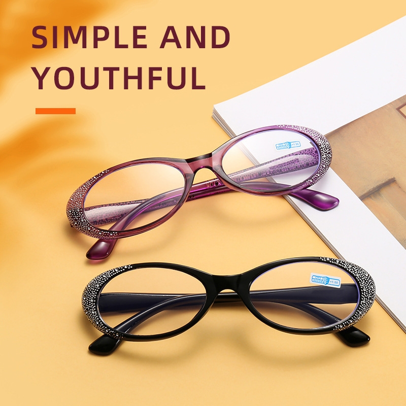 Nuevas gafas de luz azul, ojos de gato de mediana edad, gafas de lectura de moda de alta definición, gafas de mujer elegantes y de alta calidad para los ojos jóvenes