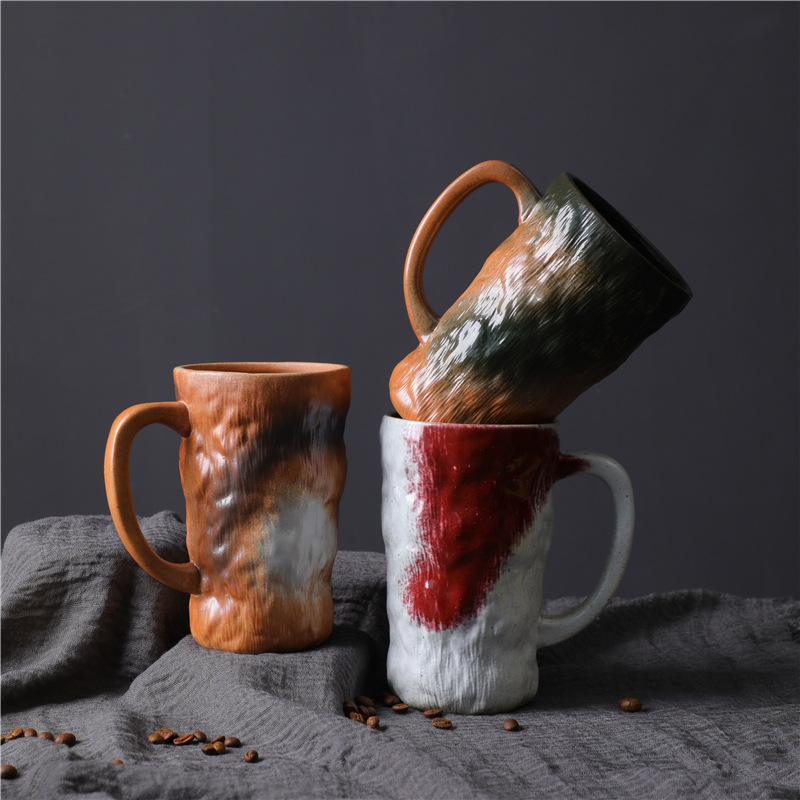 Large Capacity Ceramic Kiln Change Mug Creative Glacier Office Water Top Quality Home Retro Coffee Cup_voghion.com