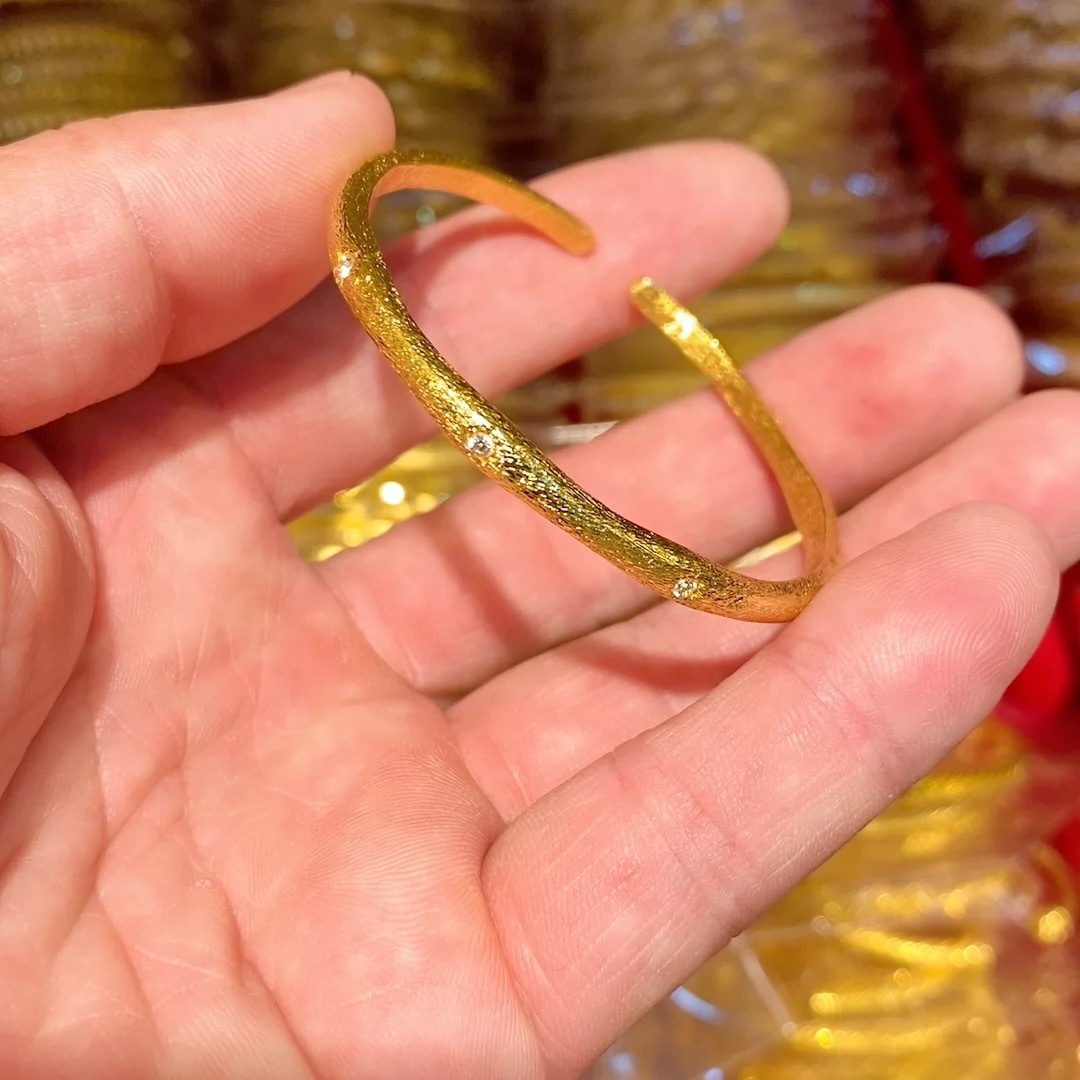 Nuovo stile cinese antico metodo solido scalpello intagliato squisito spazzolato otto uomini stella braccialetto sabbia oro braccialetto moda esplosione dal vivo_voghion.com