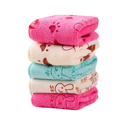 Factory direct sales microfiber thickened soft absorbent printed cartoon adult and children's towel face towel
