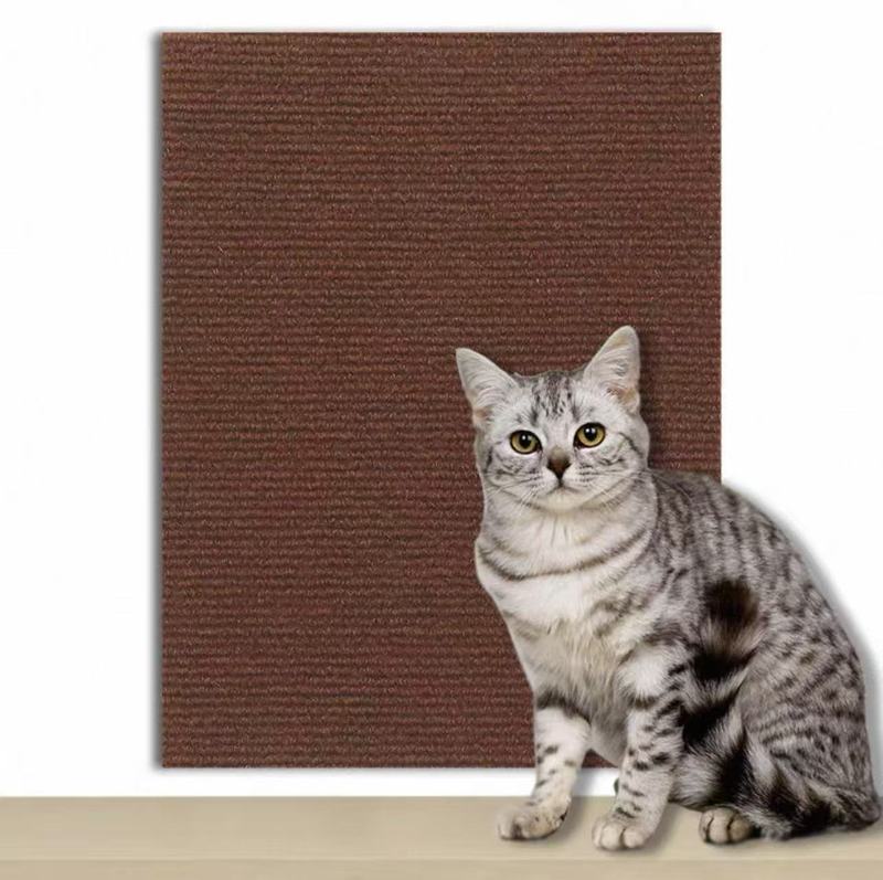 跨境猫爬垫自粘不掉屑防猫抓沙发保护耐磨立式贴墙猫咪攀爬猫抓板|undefined