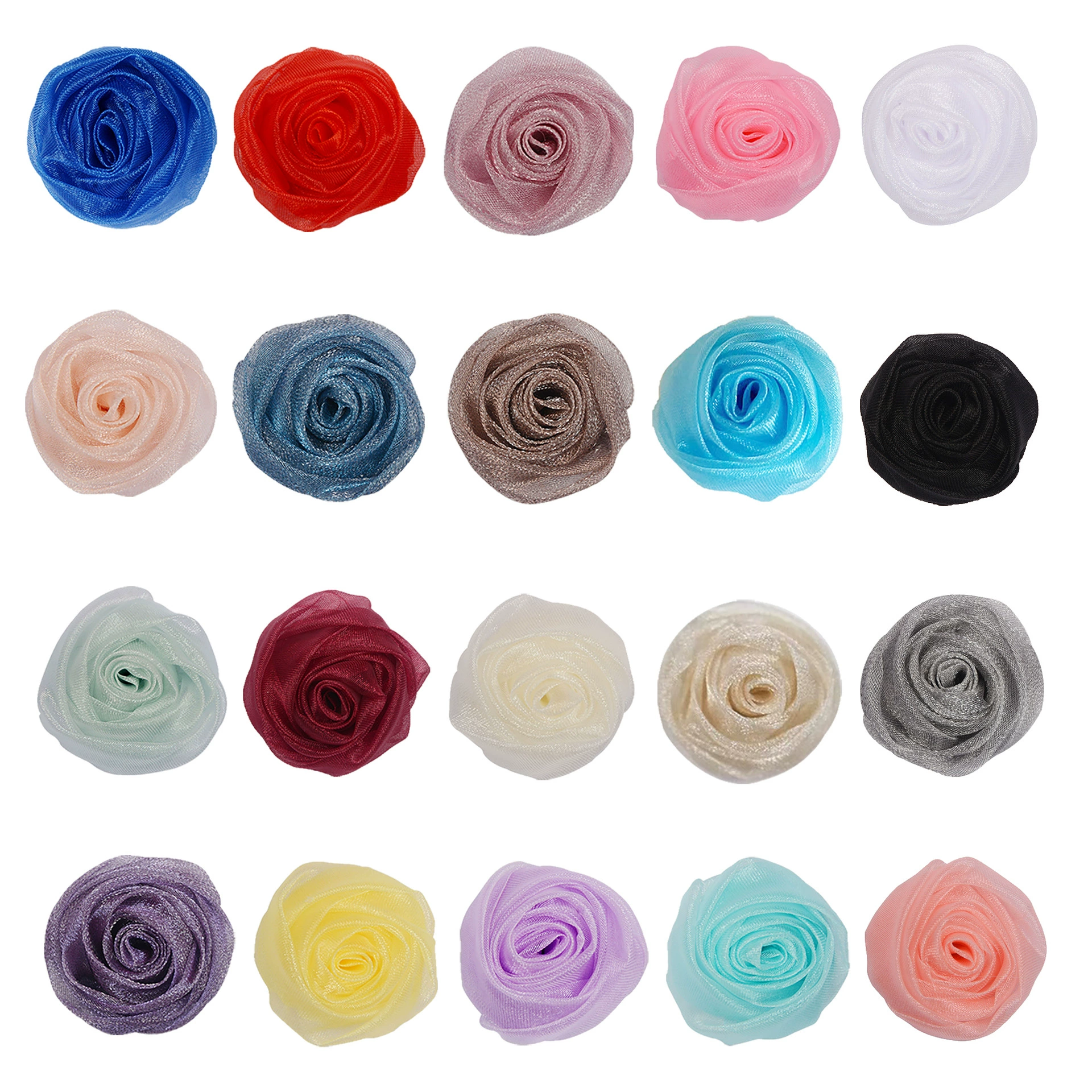 Корейский стиль органза бутон розы Снежная пряжа 3,5 см роза DIY аксессуары для волос Одежда обувь и головные уборы аксессуары ручной работы цветок