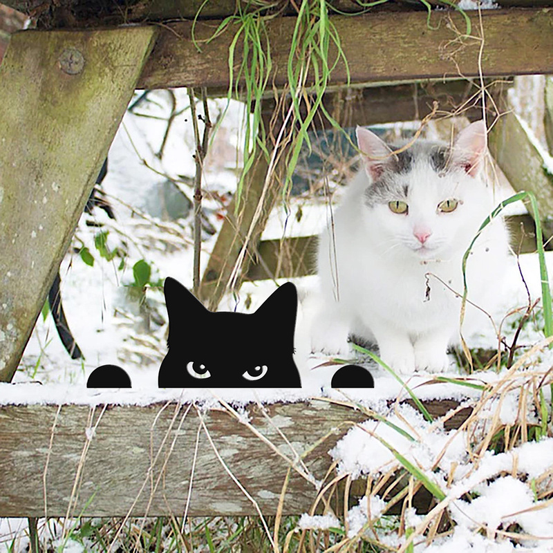 Cross-border outdoor waterproof silhouette cat iron art garden lawn courtyard plug-in animal simple crafts Cross-border outdoor waterproof silhouette cat iron art garden lawn courtyard plug-in animal simple crafts