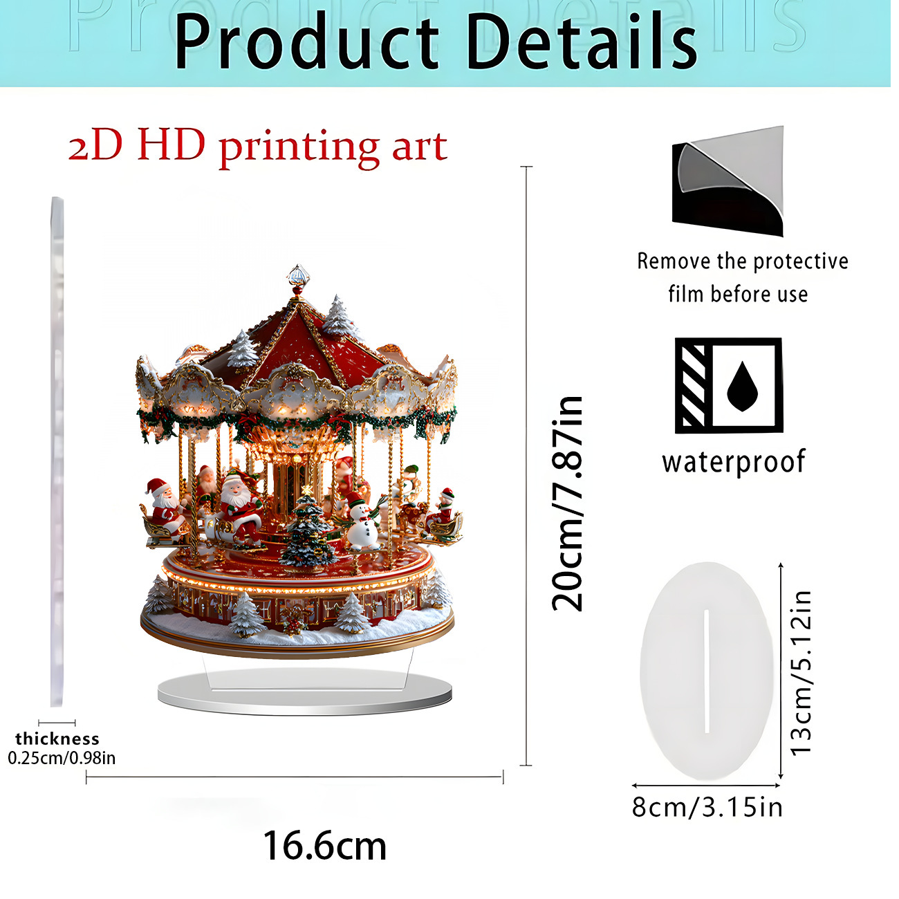 2026 nuevos productos transfronterizos Navidad Hot Sale Festival creativo temporada atmósfera decoración artesanía acrílica 2D