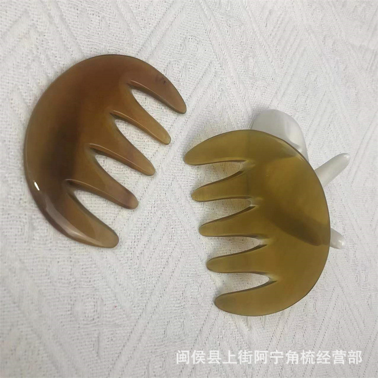 African Horn Five-Tooth Massage Comb Gua Sha Comb with Meridian Wand Dolphin Board 9.5cm key features