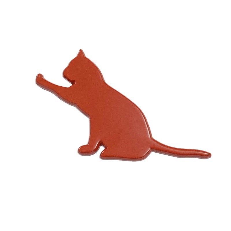 Adesivo decorativo per frigorifero, in metallo, personalizzato, con marchio laterale per auto, con gatto bianco, antigraffio, impermeabile_voghion.com