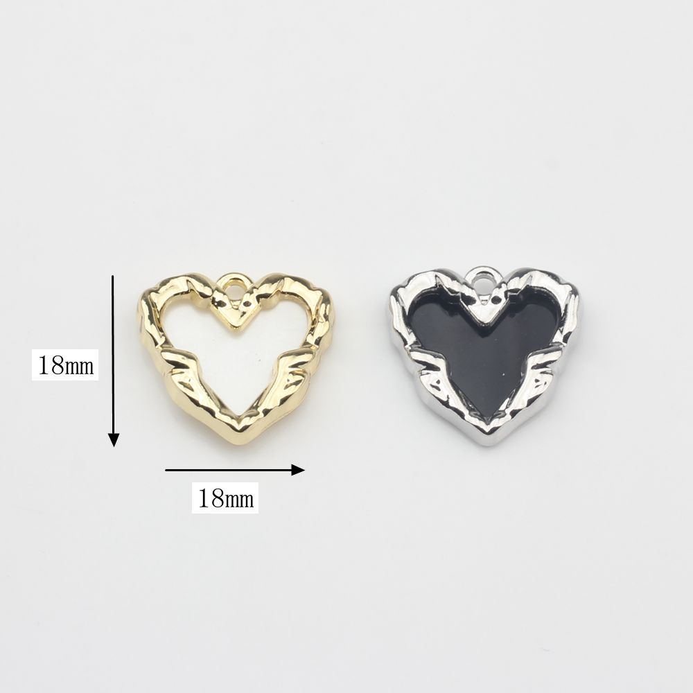 46g Weight Artificial Gemstones Inlay Material DIY Jewelry Accessories Classification 10 PCS/Package Quantity Zinc alloy Material Heart Shape Pattern Plating, Inlay Design Simple Style Style 10 PCS/Package Zinc Alloy Artificial Gemstones Heart Shape 2
