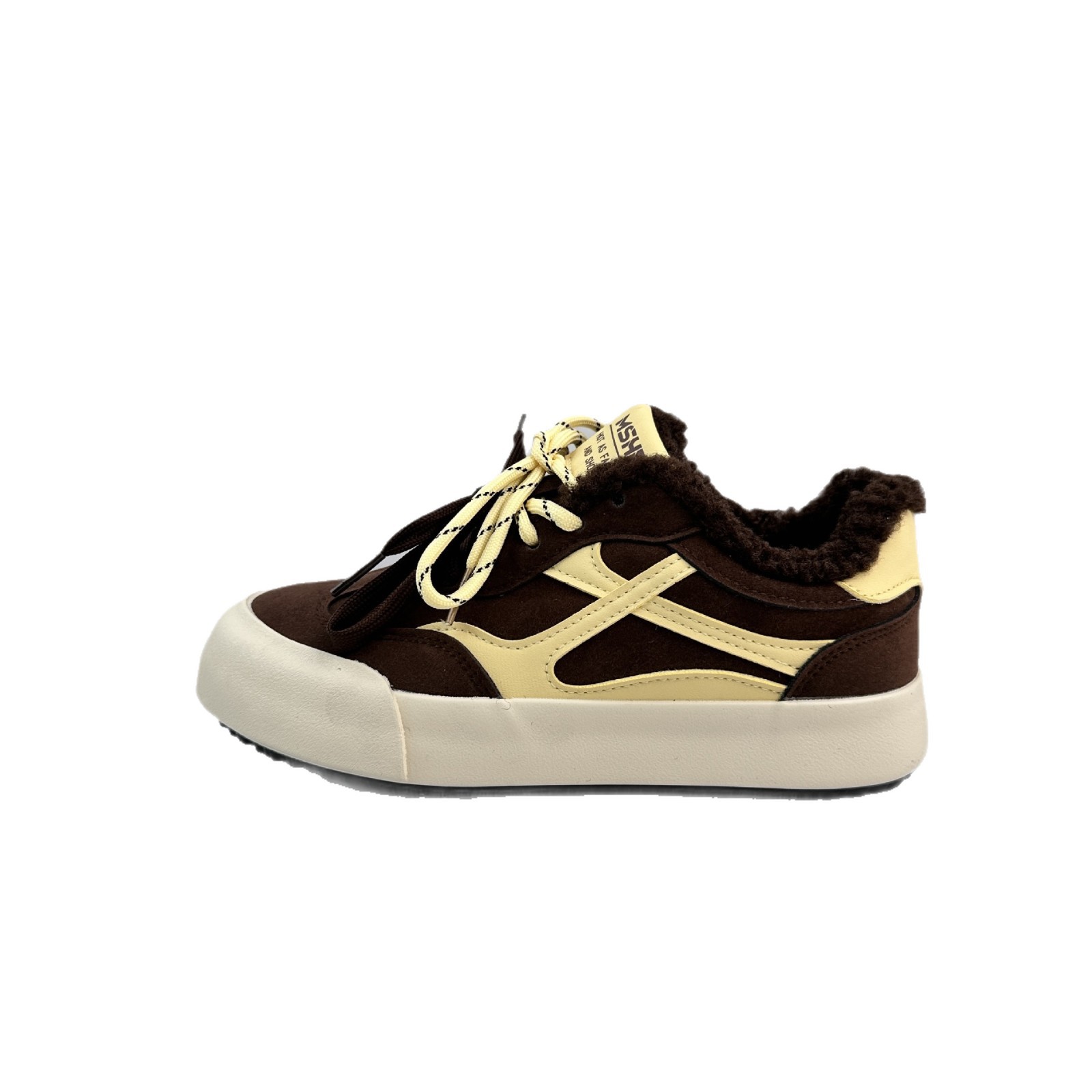 Otoño y invierno zapatos de skate casuales de terciopelo para mujeres belleza de color alemán estilo de moda doble cordón zapatos de entrenamiento alemán nicho