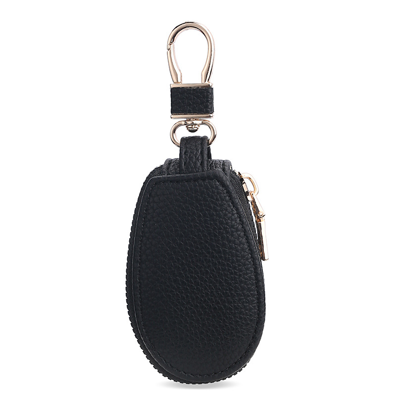 Estuche para llaves para hombres de alta gama, simple, de gran capacidad, colgante lumbar, multifunción, cremallera, llavero, tarjetero, llave de coche dos en uno