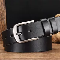 How to choose the right new men's top grain leather belt: a guide to business casual pin buckle belts