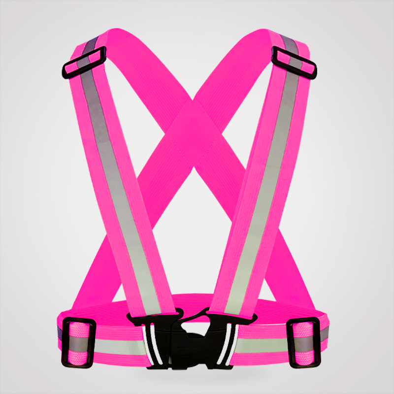 chaleco reflectante brillante cinturón de advertencia de construcción sanitaria cinturón elástico chaleco de construcción de carreras nocturnas