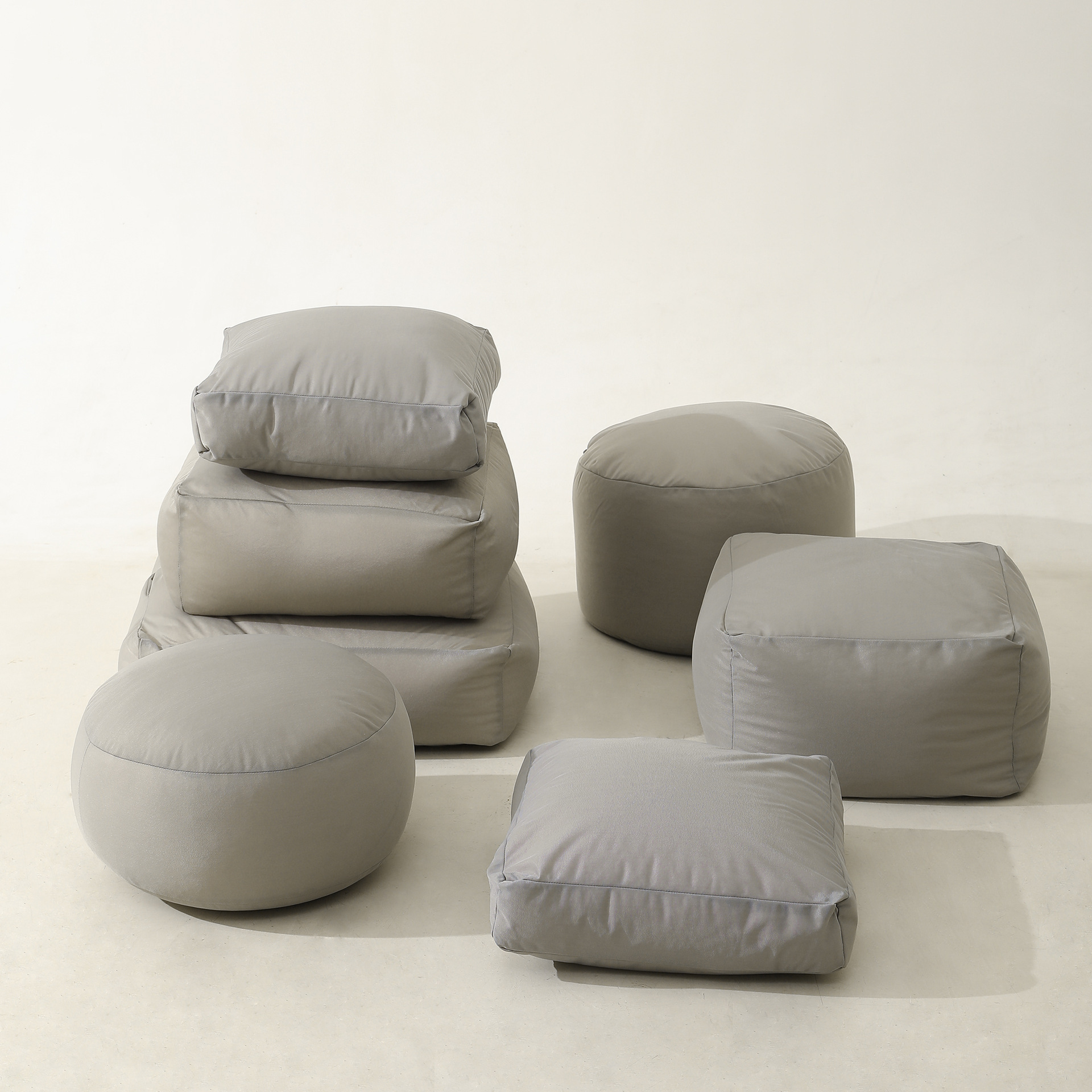Dunzi Sitting Stool Adapts to the Inner Core Square Round Inner Liner Sitting Stool with Replacement Core Sitting Stool Cover Filled with Foam Particles