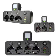 欧标插座智能快充电usb+typec德规排插接线板东南亚韩国俄罗斯2脚