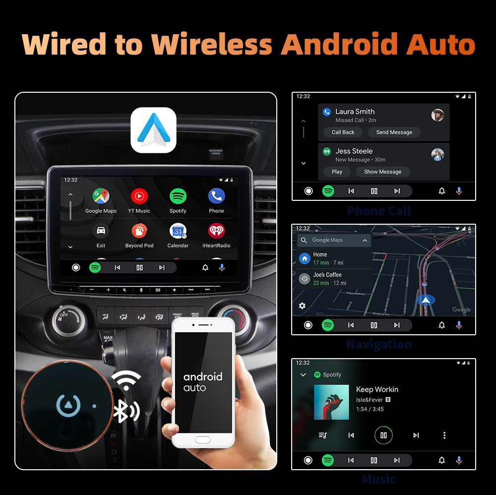 Cross-Border Wireless Carplay Box Smart Car Screen Projection Converter 2-in-1 Android Autocarplay Box