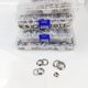 For cross-border 100 sets of 6.10.12.14mm silver air eyes + tools boxed bags shoelace tarpaulin copper eyelet