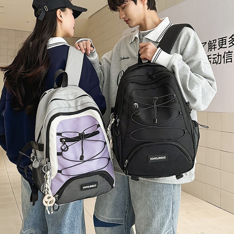 Nuevo estilo de trabajo mochila escolar de estilo de estilo para estudiantes universitarios de moda de alta capacidad mochila de estudiantes de secundaria y secundaria, mochila ligera y versátil