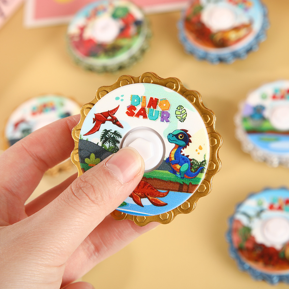 Decompression Fingertip Dinosaur Gyro Toy, Cool Educational Mechanical Rotating Children's Fingertip Gyro Gift Wholesale