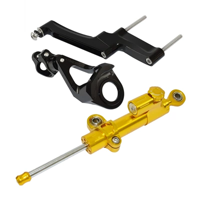 Motorcycle frame – Suitable for Suzuki Falcon - black-bracket-gold-pole-gold