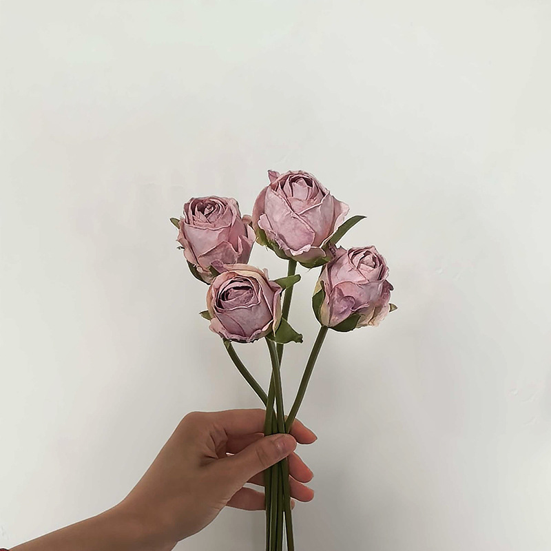 Flores simuladas de rosa de Angola decoración de bodas flor falsa rosa mano ramo de flores accesorios de fotos