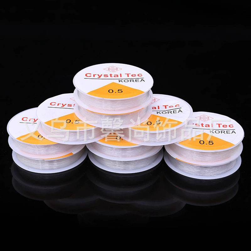 Заводская поставка/Кристаллическая эластичная леска/Белая/Бусина эластичная леска/10 рулонов тюбика из полиуретана эластичная леска кристалл