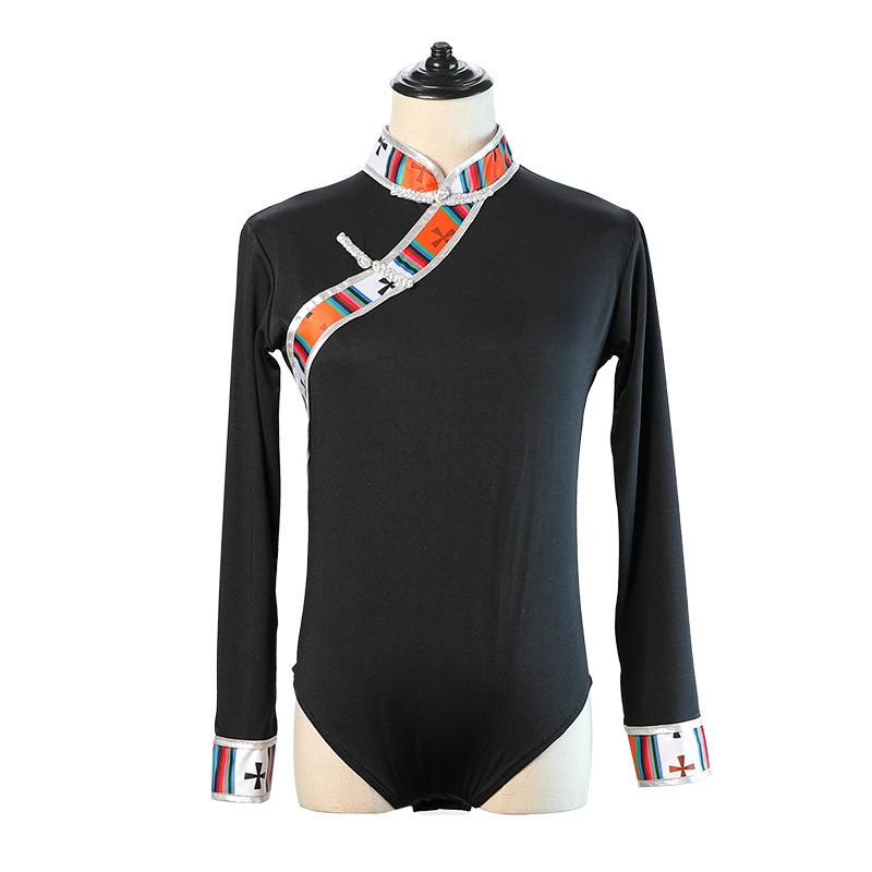 Ropa Xizanga Falda larga danza rendimiento ropa de media longitud falda grande swing ropa de baile Xizango nuevo traje largo de las mujeres étnicas Xizangas