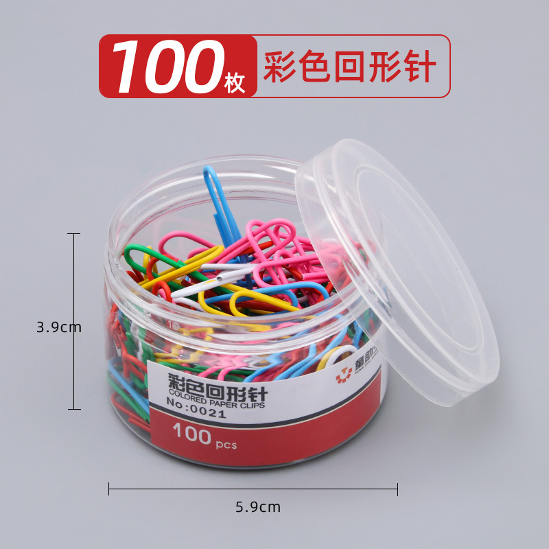 Clips de color creativo 28mm cartucho de papel de escritorio pines marcadores envasado clips de papel mayorista