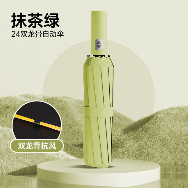 Double-layer automatic windproof umbrella