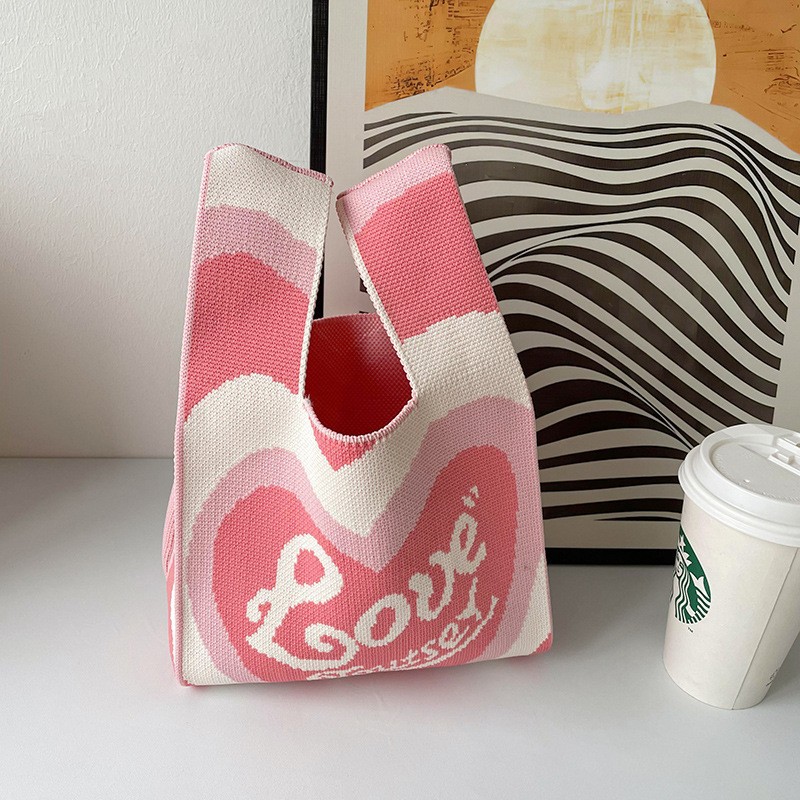 Bolsos, diseño de nicho femenino, bolso de punto personalizado, bolso tejido de un solo hombro de punto de todo fósforo, bolso de mano, bolso de mano