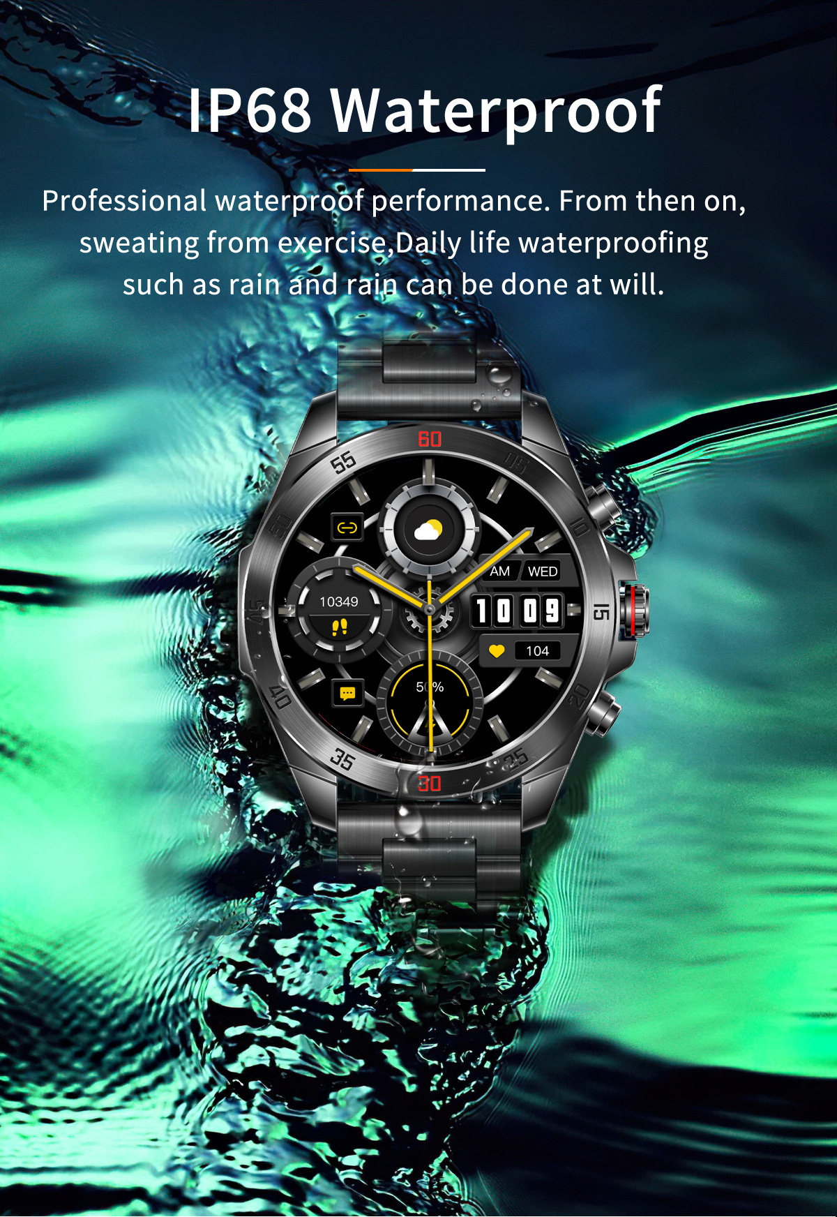 Smartwatch uomo con cardiofrequenzimetro e chiamate bluetooth_voghion.com