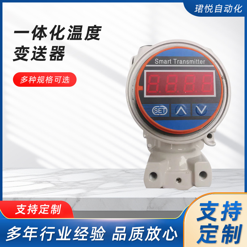 一体化温度变送器热电阻温度计定 制数显防爆传感器探头SBWZ-4316