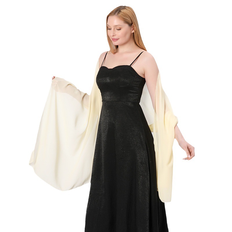 Elegant Chiffon Shawl For Wedding Bridesmaid And Evening Party_voghion.com
