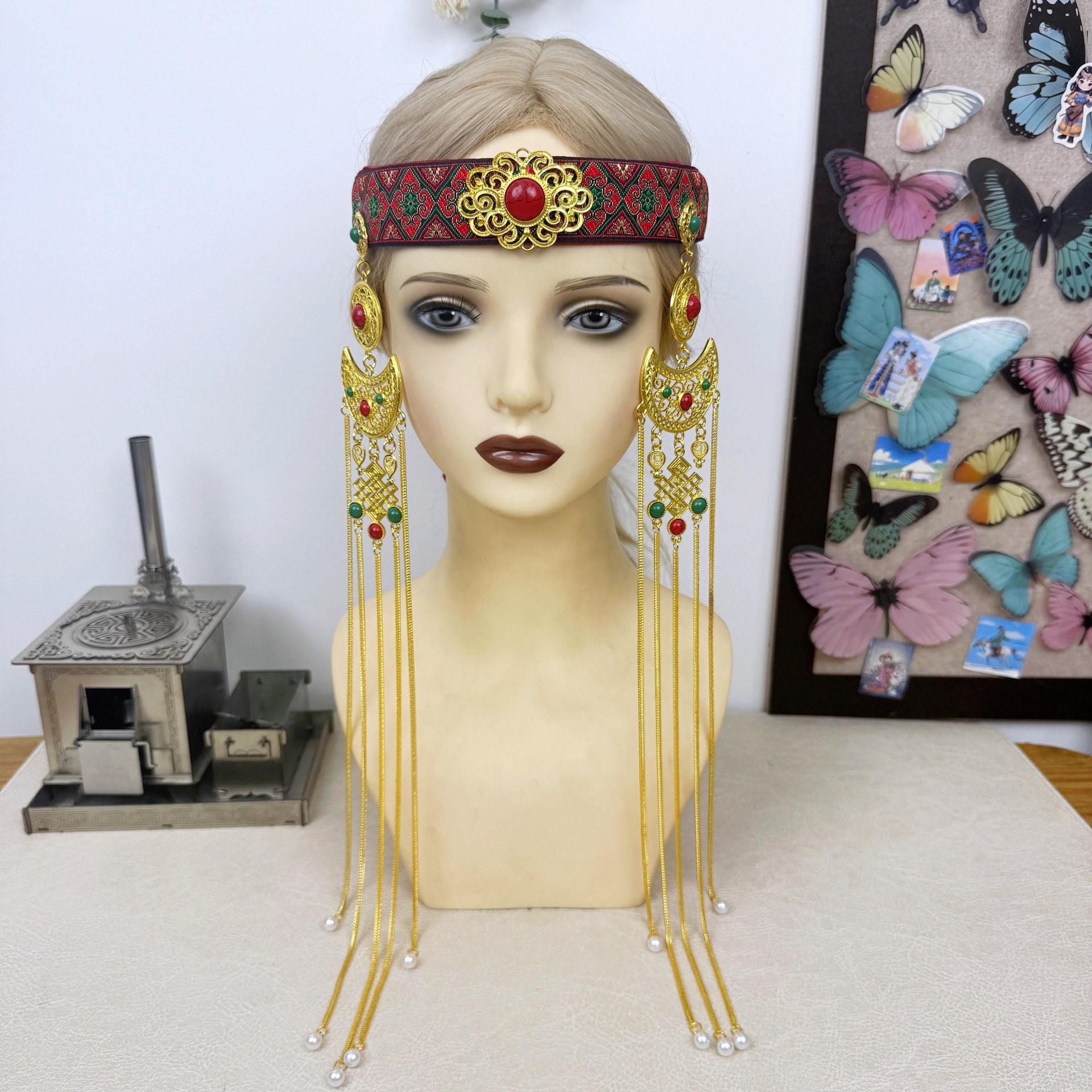 Ethnic headband with tassels