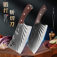 廚房加厚加硬斜紋斬切刀鋒利切片刀套刀屠夫砍骨刀不鏽鋼家用菜刀