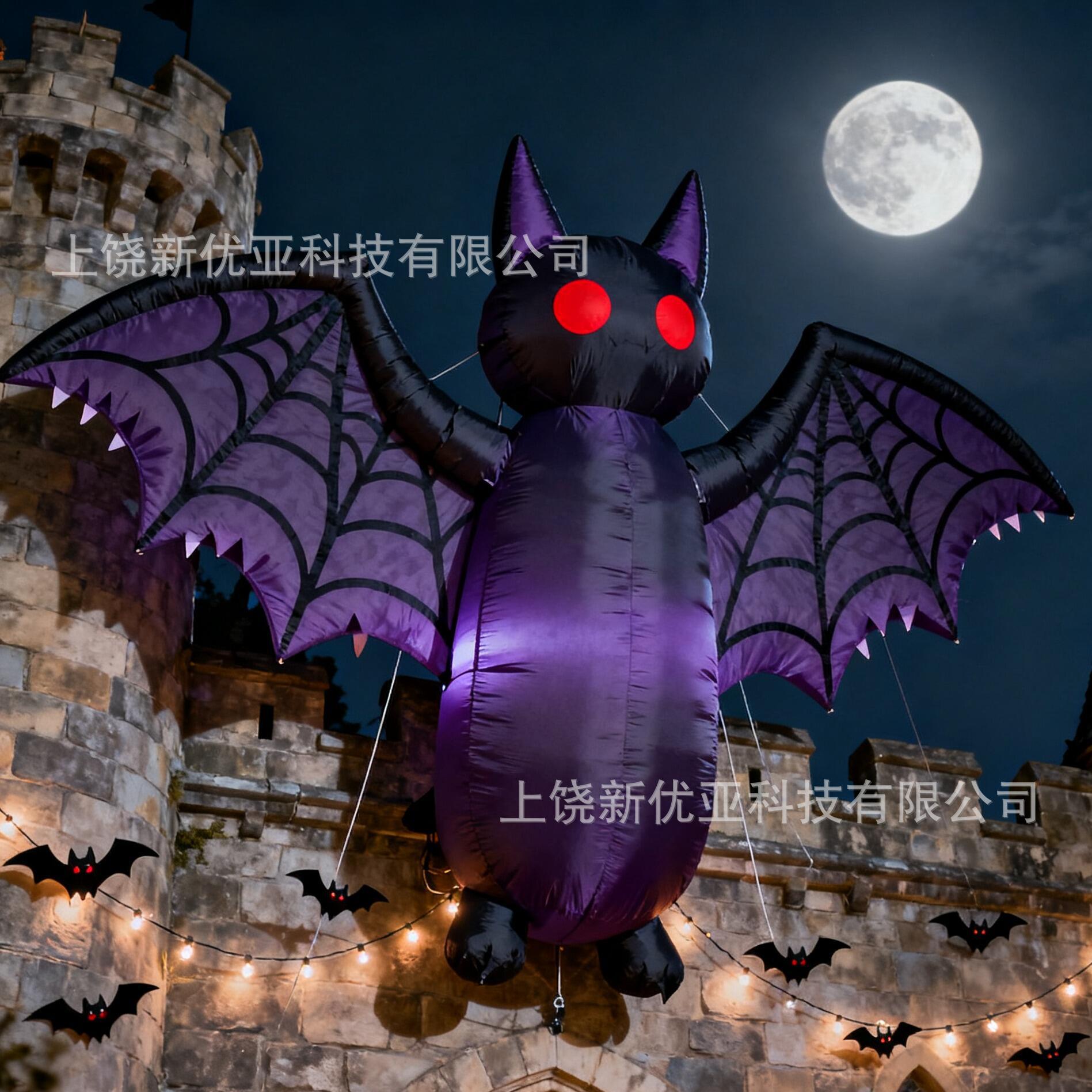 Halloween murciélagos de araña inflables fantasmas fiesta de la casa embrujada bar terror aterrador atmósfera interactiva extraña araña inflables modelo de aire