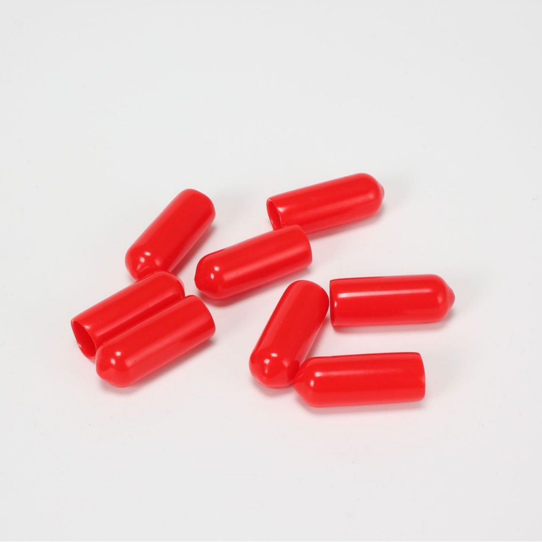 彩色PVC橡胶保护套 铁丝螺纹螺杆 橡胶 绝缘 末端保护套新