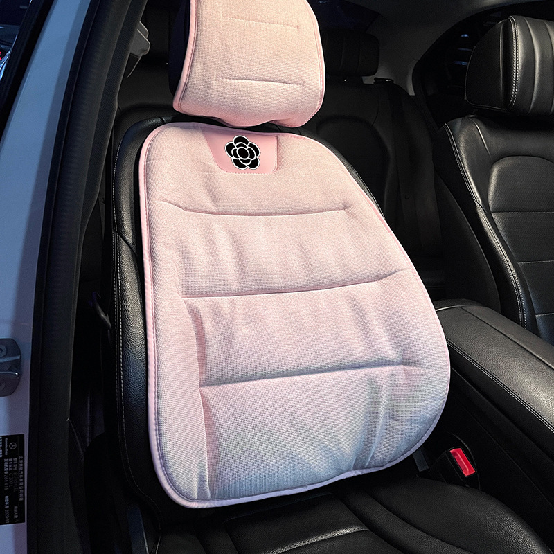 リネン車クッション夏通気アイスクッションレディース四季通用アニメかわいい車飾りシートカバー|undefined
