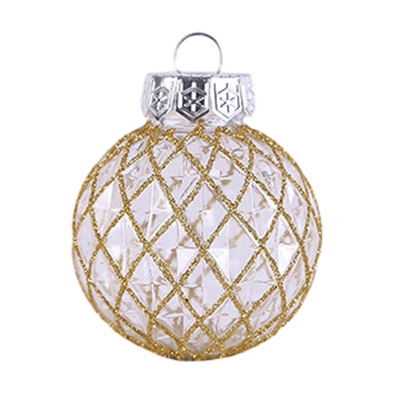 国境を越えた新しいクリスマスボール6cmクリスマスツリー装飾メッキプラスチックボール異形彩色クリスマスボールセットストラップ|undefined