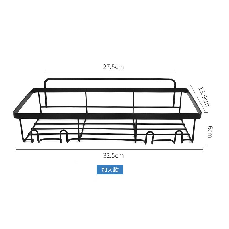 Estante de almacenamiento para baño, organizador de pared sin taladros para jabón y artículos de aseo.