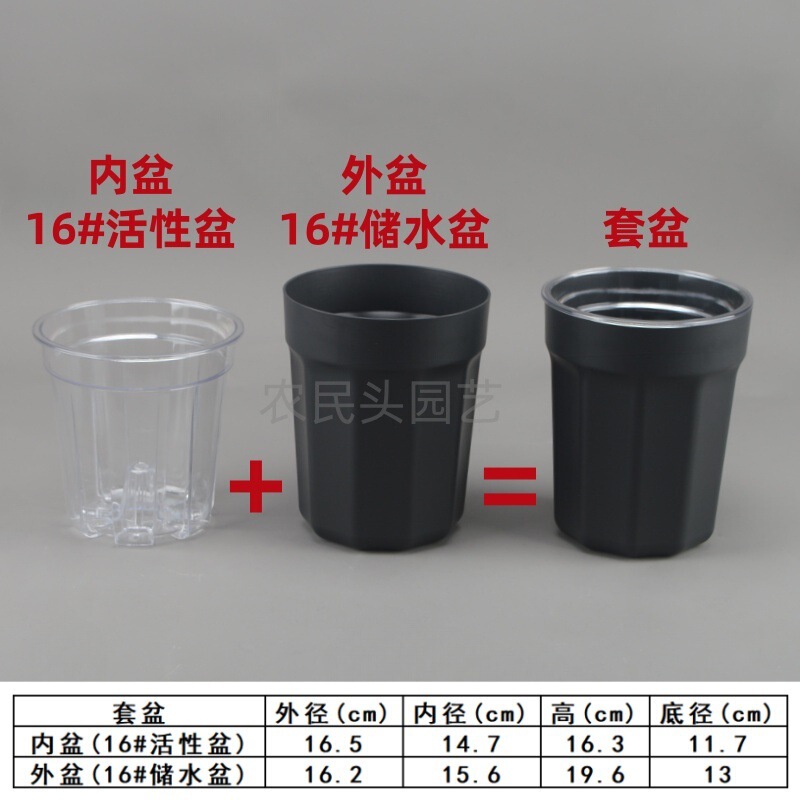 怠け者向けのプラスチック製の水貯蔵盆地、自吸式水根制御盆地、高透明活性盆地、水耕栽培組み合わせ熱植え胡蝶蘭植木鉢|undefined