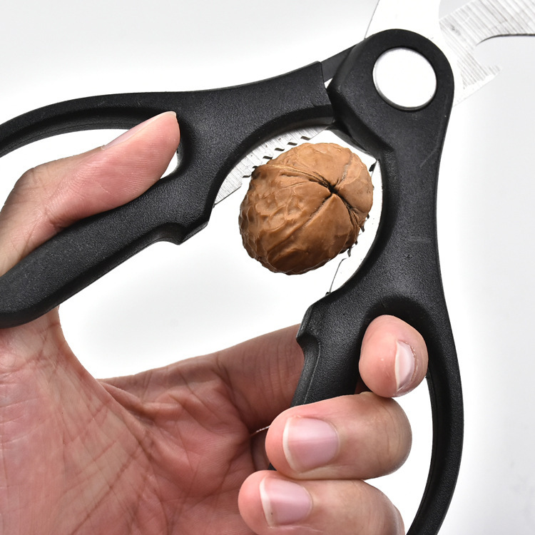 Wholesale multifunctional stainless steel household food scissors chicken bone scissors strong scissors kitchen tools food supplement meat scissors