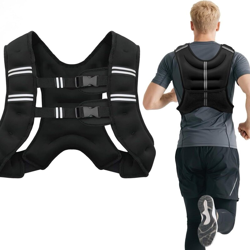 Adjustable Weight Sandbag Vest Single and Double Buckle Weight-Bearing Vest Physical Training Running Sports Vest Weight-Bearing Clothing