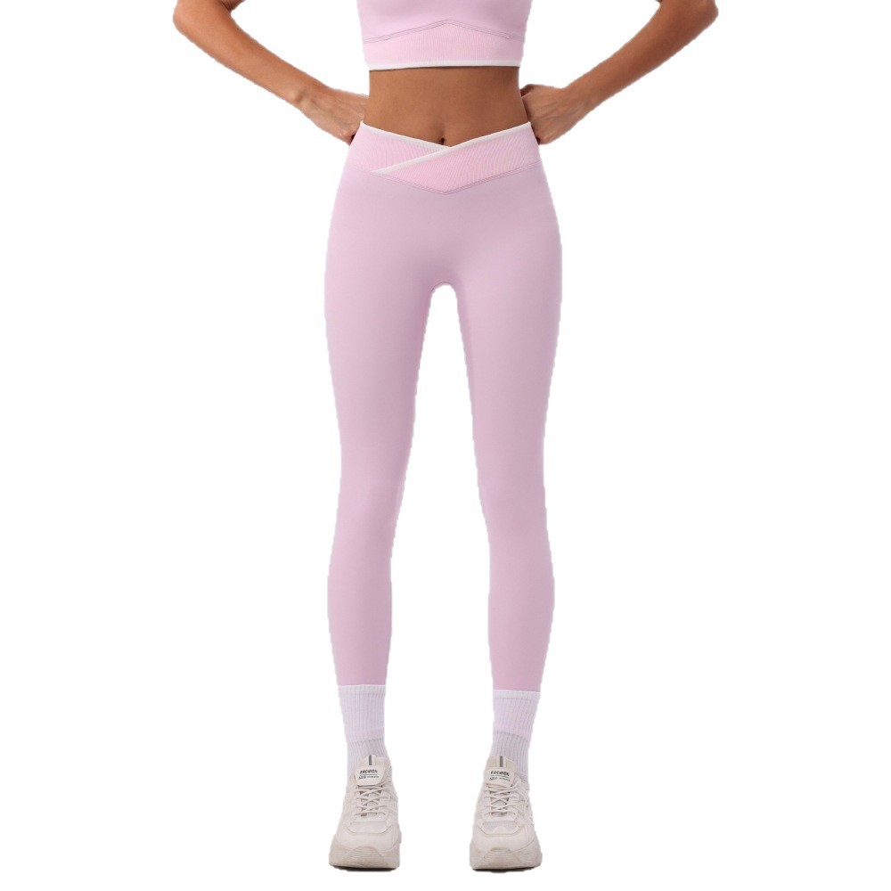 Pantalones de gimnasio de cintura alta, desnudos y ajustados no pueden permitirse el lujo de usar fuera de la pelota, sin líneas embarazosas, ropa de yoga para correr, entrega de 48 horas