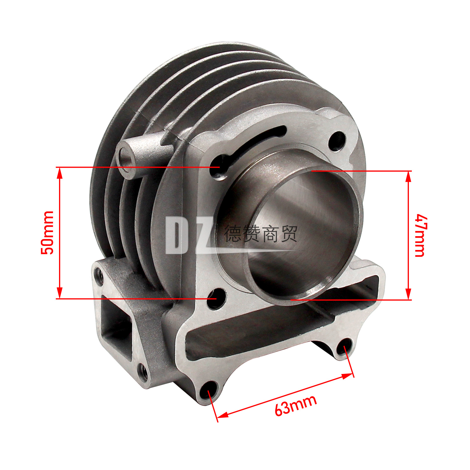 47mm Large Diameter Cylinder Kit Cylinder Head Fit GY6 80cc 139QMB ATV Go Kart