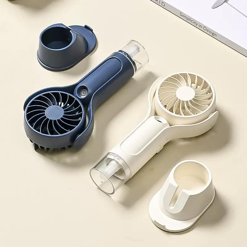 新品喷雾手持水冷小风扇 便携式随身制冷静音桌面usb迷你风扇批发