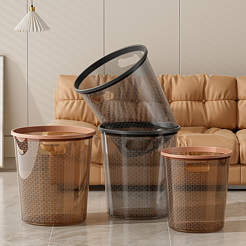 Transparent Extra-Large Trash Can for Bedroom, Large Capacity, Simple Ins-Style Wastebasket for Home, Living Room, Bathroom, Office Transparent Extra-Large Trash Can for Bedroom, Large Capacity, Simple Ins-Style Wastebasket for Home, Living Room, Bathroom, Office
