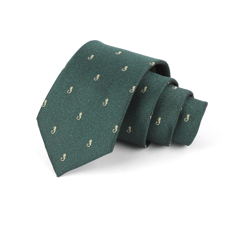 Corbata de hombre jacquard bordado 8CM poliéster seda corbata tejida hombre sentido superior l corbata logo diseño y producción