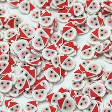 新年圣诞老人礼物diy手工材料史莱姆软陶配件软陶片饰品软陶切片