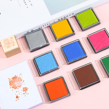 4x4cm ��ͯDIY��ָ����ɫӡ�� ӡ̨ �ɐ���ָӡ�� ӡ̨20E18