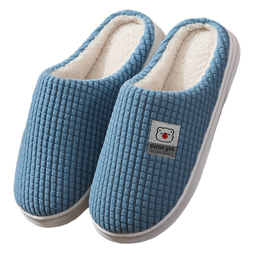 Cotton slippers for women winter home indoor non-slip thick-soled warm floor slippers couple slippers men  new style